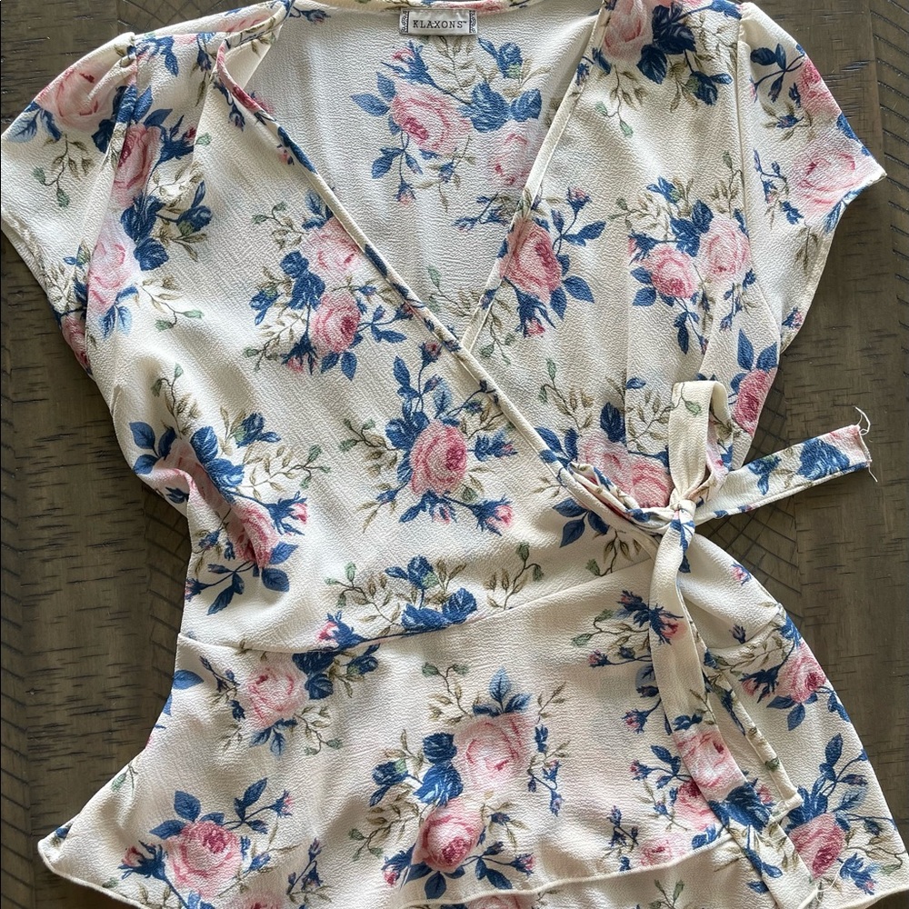 Peplum wrap top